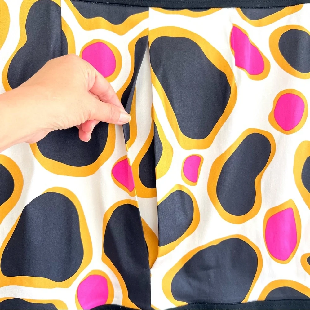 DIANE VON FURSTENBERG Payne Multicolor Silk Blend Side Pockets Mini Skirt Sz 12
